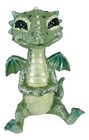 Funny Green Dragon Dinosaur Figurine Small Statue Collectible Gift Fantasy Decor