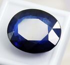 Certified 32 85 Ct Natural Ceylon Blue Sapphire     Oval Cut Loose Gemstone