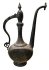 Antique Persian Middle Eastern Water Jug Pitcher Copper Tin Wash Jh11