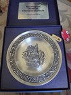 Nib Vintage Norwegian Pewter Christmas Plate Julen 1981 Henriksen Imports  Inc