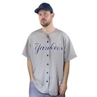 Vintage Majestic New York Yankees Reversible Jersey Mens 2xl Usa Made Blue Gray
