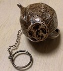 Antique Webster Sterling Silver Tea Pot Ball Strainer Infuser With Chain 