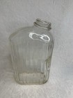 2 Antique Vintage Refrigerator Water Ribbed Glass Bottles  No Lids    
