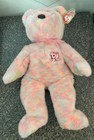 Ty Beanie Buddies Celebrate 15 Years Bear Pastel Sherbet Plush 14  Stuffed W tag