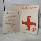 Vintage Coronation Christmas Toy Cards  Santa W toy Bag Chimney unused Game Card