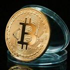 12 Pcs Gold   Silver Bitcoin Coins Commemorative Collectors Gold Plated Bit Coin
