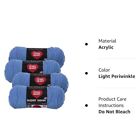 4 Skeins Of Red Heart Super Saver Ww Yarn In Light Periwinkle   0347 Free Ship