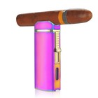 3in1 Triple Jet Flame Cigar Lighter Fuel Visible Refillable Gas Lighter W  Stand