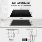 30 Inch Induction Cooktop 7200w Built In Electric Cooktop W 4 Boost Burners 240v