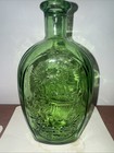 Franklin Twd Green Glass Bottle Vintage Clipper Pirate Boat Ship Eagle Embossed