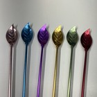 Vintage Anodized Aluminum Ice Tea Dessert Spoons Set Of 6 Multicolored