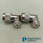 2 Pack Uhf Male To Female Right Angle Elbow Rf Adapter Connector Pl-259 So-239