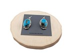 Navajo Earrings Kingman Turquoise Native American Handmade Signed Jewelry