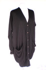 Yves Saint Laurent 100  Cashmere Black Cardigan Long Sweater Os Italy Snuggle Up