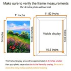 11x14 Picture Frame Black Set Of 6  Display Pictures 8x10 With Mat Or 11x14 W   