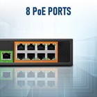 -tech 8 Gigabit Poe  Ports With 2 Enthernet Uplink  130w  802 3af at Poe-sw802g