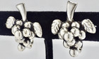 Vintage Sterling 925 Taxco  Mexico Bunch Of Grapes Earrings Screw-on Backs