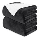 Reversible Sherpa Fleece Blanket Ultra Soft Warm Throw Bedding Bed Sofa Couch