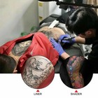 Wireless Tattoo Rotary Pen Machine Kit 10 Needles Battery Power Supply 20 Inks