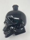 Skull Head 5    Black Corked Jar Halloween Decor Ceramic
