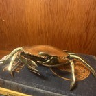 Vintage Solid Brass Crab Hinged Legs   Top Trinket Box         