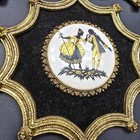 E a  Riba Co  Vintage Wall Decor Plaques Set Of 3 Gold Trim Silhouette Art