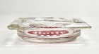 Vintage Butte Lager Beer Clear Glass Ashtray   Butte Brewing Co   Montana   Rare