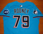 Miami Marlins John Rooney 2025 Game Used Worn Jersey Size 48 W hologram  astros 