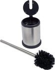 Toilet Bowl Brush   Holder Set Deep Cleaning Scrubber Brush Lid Bathroom Plunger