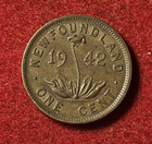 Newfoundland Cent 1942 Bronze Coin Km 18 T9773