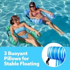Sloosh Inflatable Pool Floats Adult 2 Packs Floating Lounge Chairs blow Up    