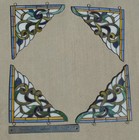 All 4 Tiffany Style Stained Glass Window Corners Blues  Greens  Yellow