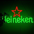 New Beer Green Glowing Sign Illuminated Led For Man Cave Neon Sign Light 38x20cm