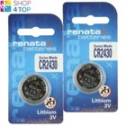 2x Renata Cr2430 3v Lithium Coin Cell Batteries Swiss Made Dl2430