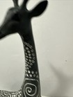 Vintage Pier 1 Imports Sitting  Giraffe White Dotted With Spirals Black Base