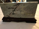 Chinese Painting On Stone With Wooden Frame 5 x2 5 