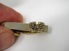 Vintage Collectible Tie Bar  Comedy   Tragedy Masks Gold Tone
