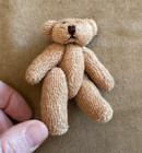Mini Teddy Bear Fully Jointed Handmade Small Miniature Plush Brown
