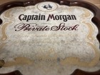 Rare Captain Morgan Mirror Bar Sign Private Stock Fine Puerto Rican Rum  18 x17 