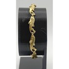 Gold Tone Dolphin Link Bracelet 7 5  Ocean Beach Nautical Jewelry