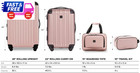 Midtown Hardside 4-piece Luggage Travel Set  Rose Gold