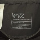 Figs Technical Collection Black Scrub Pants Drawstring Straight Leg Medical Sz M