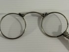 Antique    platinim    Folding Lorgnette Silver-tone Opera Glasses  Engraved Handle
