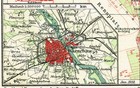 Warsaw In 1910 Dated   Warszawa Original  Authentic Map City Plan Poland Polska