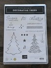 Stampin  Up  Decorative Trees Stamp Set   Dies Merry Christmas Seasons Greetings