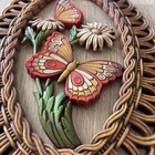 Coppercraft Guild Wall Hanging Butterflies Resin Very Collectible 70s Usa