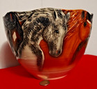 Vintage Rare Horse Bowl Equestrian 1987 Happy Appy Valley Studio 6 3 8 Excellent