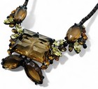 Vintage Rare 1959-1964 Marvella Signed Huge Specialty Glass Bib Necklace Htf