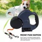 Pet Leash Dual Retractable Lead Swivel 360 Reflective Double Dog Walking Leashes