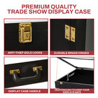 Pennzoni Trade Show Display Case Portable Black  W  Wooden Dowels